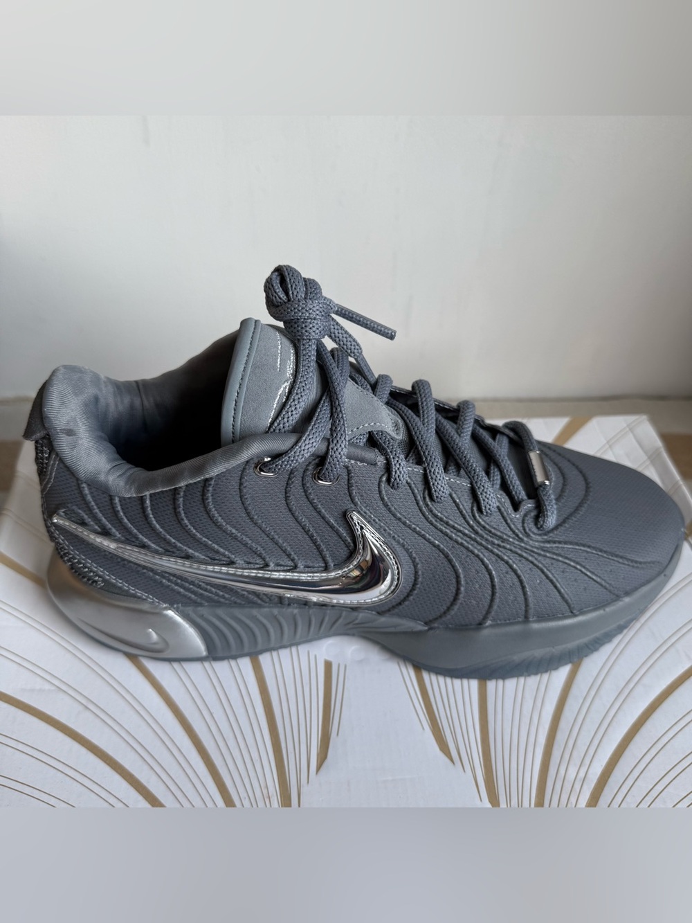 Nike Lebron XXI HF5353 001 -Grey / Metallic Silver - US Size 8.5 New